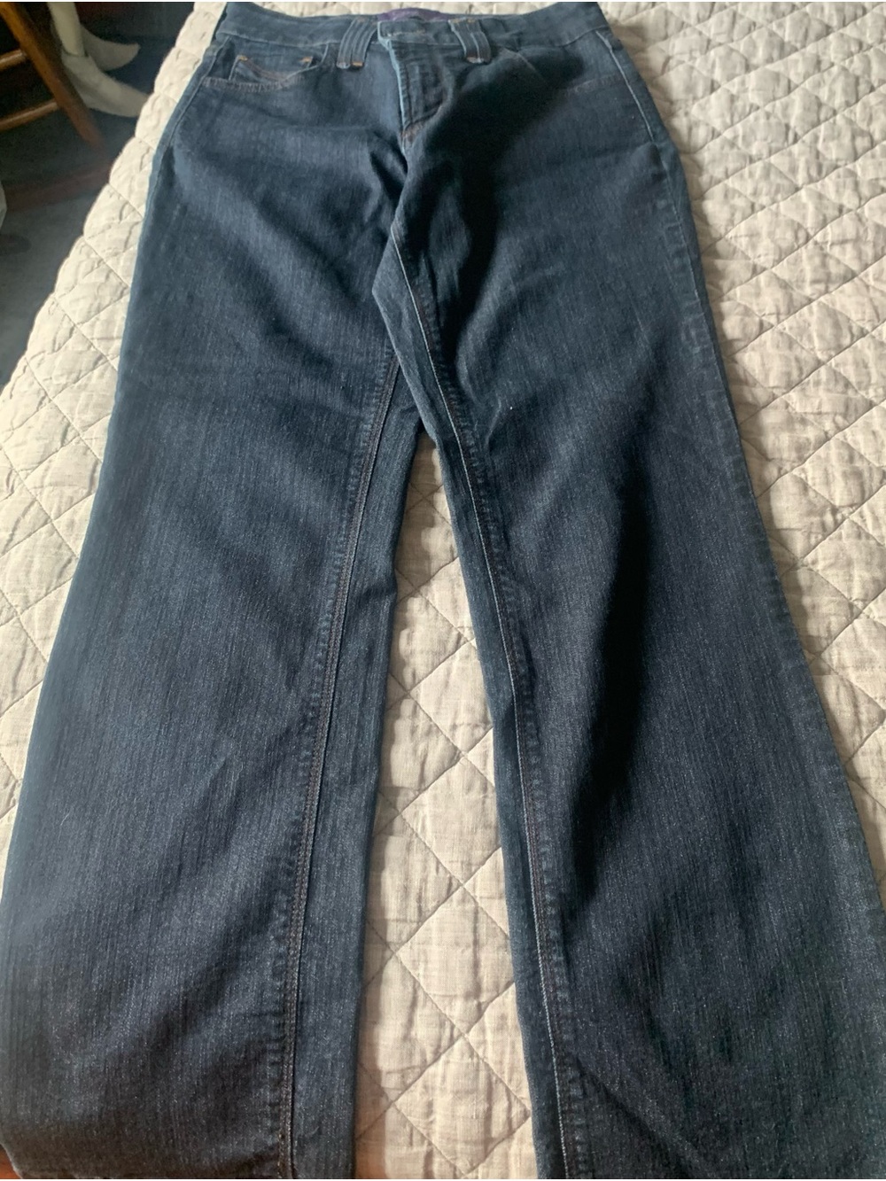 Vintage-NYDJ Dark Indigo Straight Leg Jeans with Purple Label